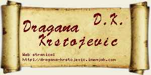 Dragana Krstojević vizit kartica